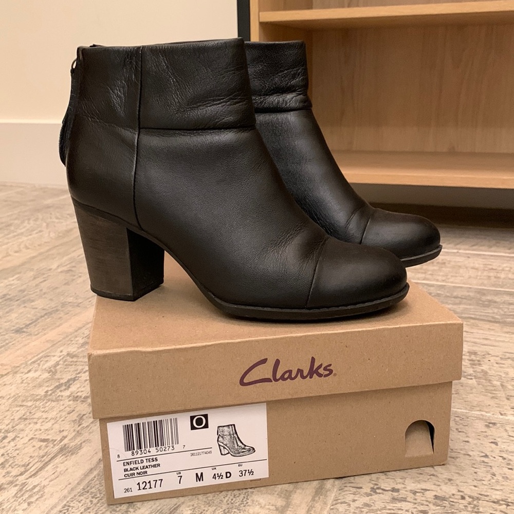 Clarks Enfield Tess Leather Bootie